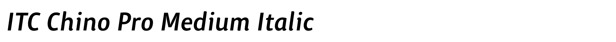 ITC Chino Pro Medium Italic image